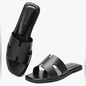 Stratuxx Kaze Women's Open Toe Flat Dress Slide Sandals